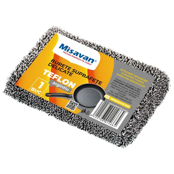 Burete pentru suprafete delicate Misavan Argintiu